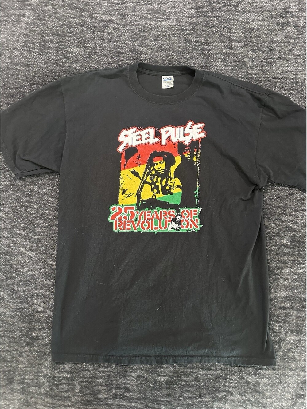 Steel Pulse 25 Years of Revolution Men’s 2XL Reggae Band Graphic T-Shirt